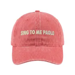 SING TO ME PAOLO WASHED CORAL DAD HAT