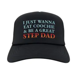 GREAT STEP DAD BLACK TRUCKER HAT