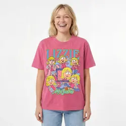VINTAGE PINK CARTOON LIZZIE T-SHIRT