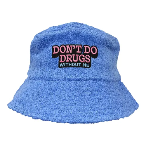 DON'T DO DRUGS WITHOUT ME SKY BLUE TERRY TOWEL BUCKET HAT
