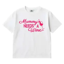 MUMMY NEEDS A WINE WHITE TEE