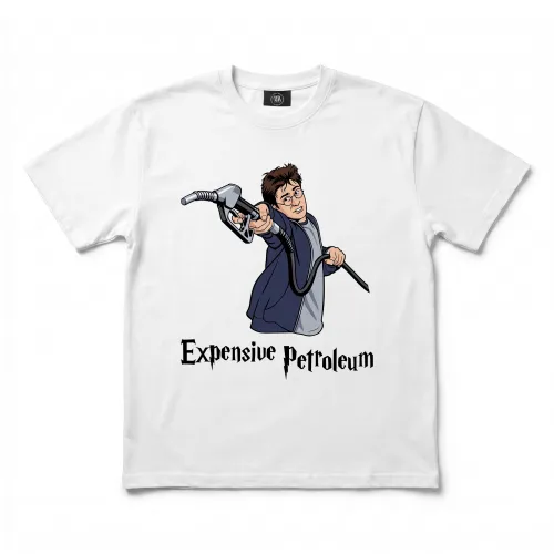 EXPENSIVE PETROLEUM WHITE TEE
