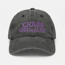 CHAOS COORDINATOR BLACK WASHED DAD HAT