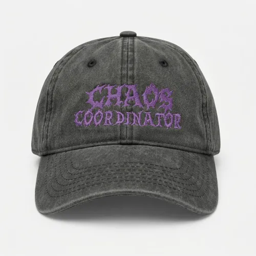 CHAOS COORDINATOR BLACK WASHED DAD HAT