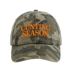 CUNTING SEASON WASHED CAMO DAD HAT