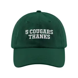 5 COURGARS THANKS GREEN DAD HAT