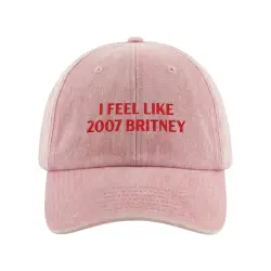 I FEEL LIKE 2007 BRITNEY WASHED PINK DAD HAT