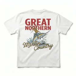 MARLIN COUNTRY FRONT & BACK WHITE TEE