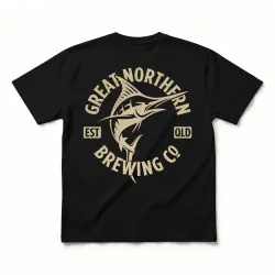 GREAT NORTHERN CIRCLE LOGO FRONT & BACK BLACK TEE