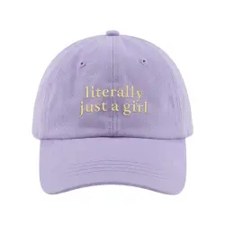 LITERALLY JUST A GIRL LAVENDER DAD HAT